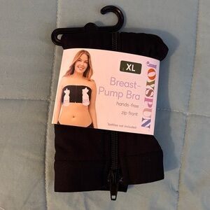Joyspun Black Hands-Free Zip Front Breast Pump Bra sz XL